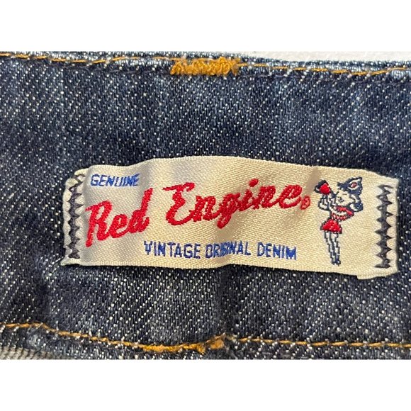 Red Engine Womens Jeans Straight Leg Original Vintage 1980s Denim Blue Size 29 - Picture 9 of 11